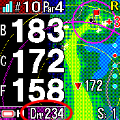 飛距離の表示